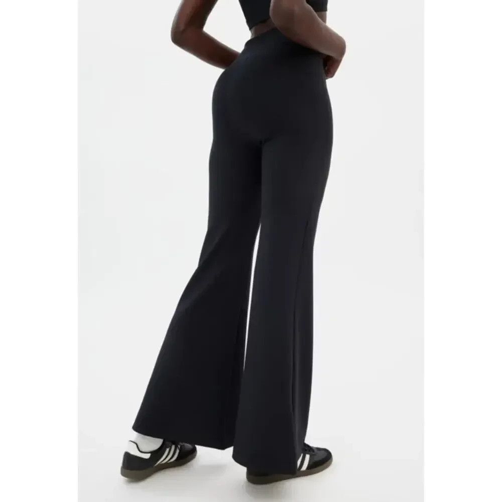 Girlfriend Collective Leggings Womens Large Black High Rise Flare Ankle Yoga
